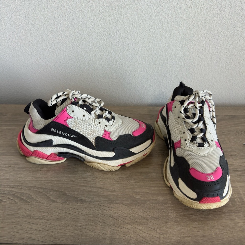 Balenciaga triple S White, Pink, and Black